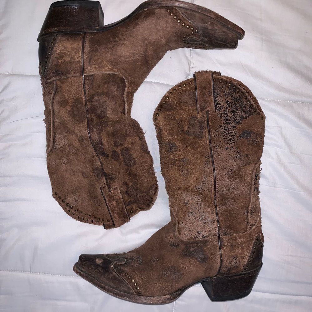 Custom cowhide cowgirl boots